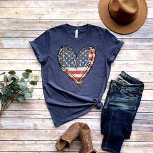 American Flag Shirt American Flag Heart Shirt Patriotic Shirt Usa Shirt 4th Of July Shirt July 4th Shirt Womens American Flag Shirt 1749093635904.jpg