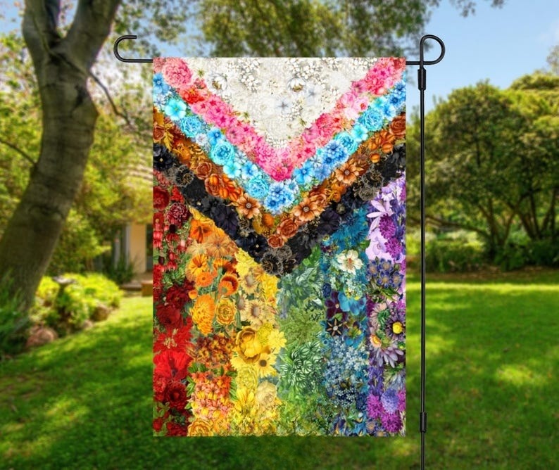 Floral Progressive Pride Flag Garden  House Banner Lgbtq Flag For Home Beautiful Flower Gay Pride Garden Flag Pride Is Beauty 1749096059600.jpg