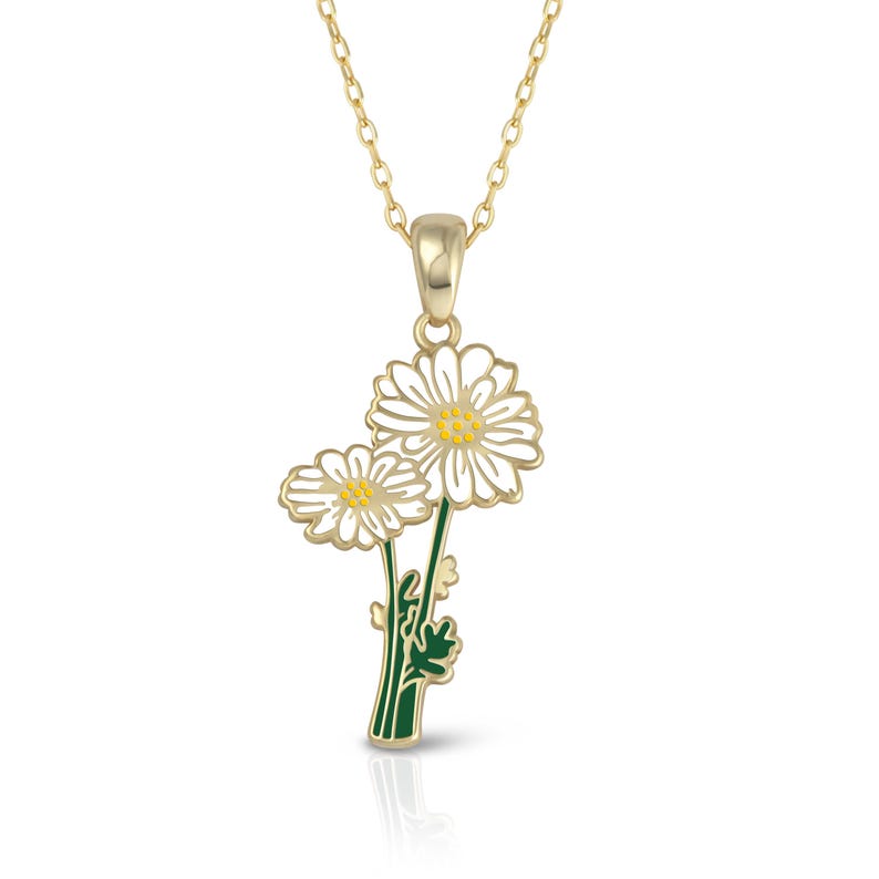 Flower Necklace Daisy Necklace Charm Dainty Gold Necklace Gift For Her Birthday Flower Necklaces For Women Floral April Birth Flower Month 1749113954538.jpg