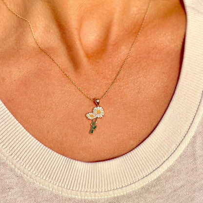 Flower Necklace Daisy Necklace Charm Dainty Gold Necklace Gift For Her Birthday Flower Necklaces For Women Floral April Birth Flower Month 1749113954630.jpg