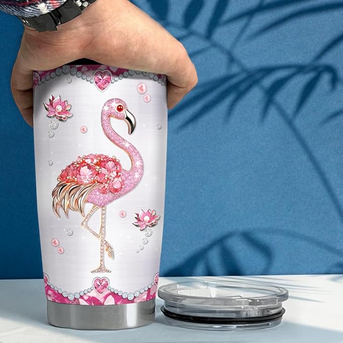 Flamingo Gifts For Women Girls Pink Flamingo Tumbler 20oz Jewelry Drawings Stainless Steel Insulated Tumblers Coffee Travel Mug Cup Gift For Birthday Christmas 1749176891234.jpg