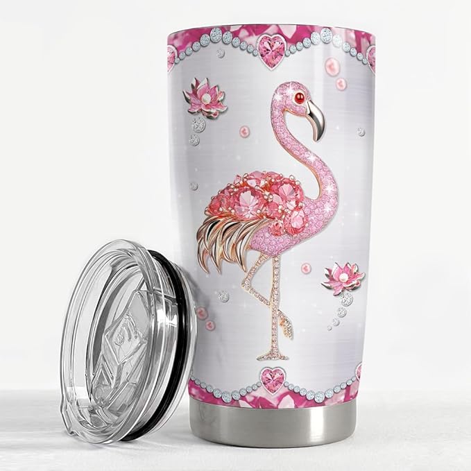 Flamingo Gifts For Women Girls Pink Flamingo Tumbler 20oz Jewelry Drawings Stainless Steel Insulated Tumblers Coffee Travel Mug Cup Gift For Birthday Christmas 1749176891265.jpg