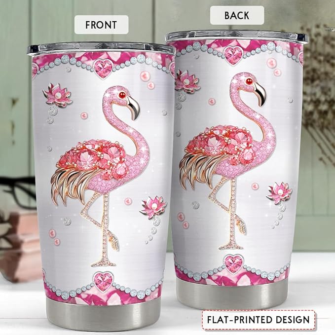 Flamingo Gifts For Women Girls Pink Flamingo Tumbler 20oz Jewelry Drawings Stainless Steel Insulated Tumblers Coffee Travel Mug Cup Gift For Birthday Christmas 1749176891301.jpg