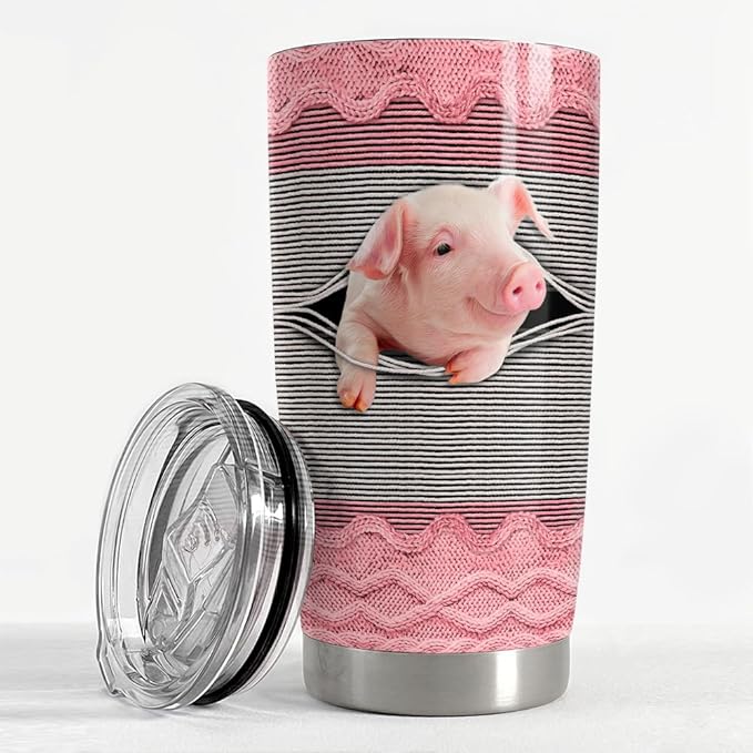 Pig Tumbler 20oz Stainless Steel Insulated Tumblers Coffee Travel Mug Cup Funny Pig Gifts For Women Girls Gift For Birthday Christmas 1749177222550.jpg