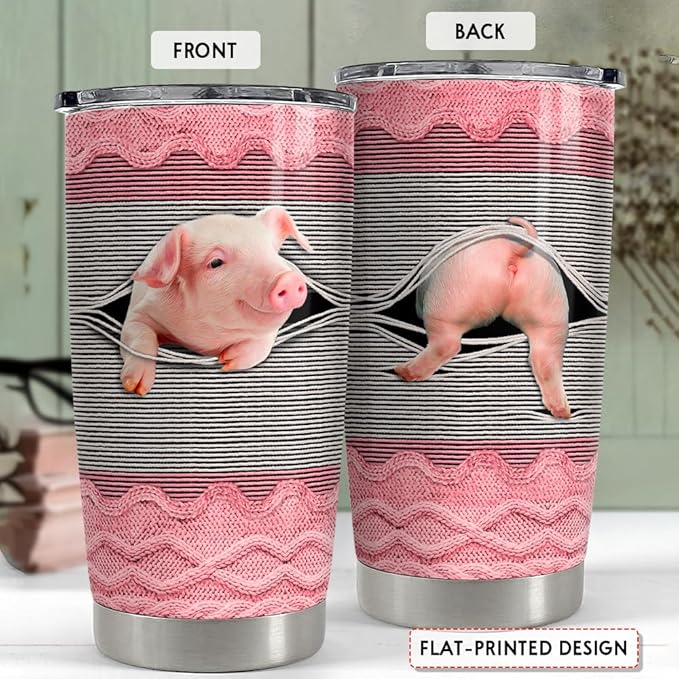 Pig Tumbler 20oz Stainless Steel Insulated Tumblers Coffee Travel Mug Cup Funny Pig Gifts For Women Girls Gift For Birthday Christmas 1749177222647.jpg
