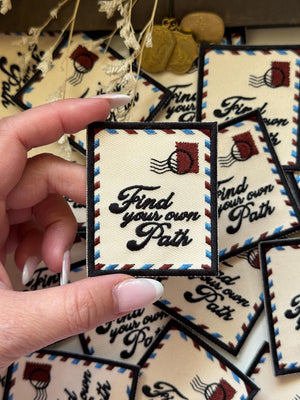 Stick On Travel Embroidered Patch  Find Your Path  Applique  Bag Deco  Red Travelers Notebook Love And Trip Planner Accessory 1749611828425.jpg