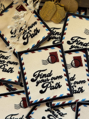 Stick On Travel Embroidered Patch  Find Your Path  Applique  Bag Deco  Red Travelers Notebook Love And Trip Planner Accessory 1749611828439.jpg