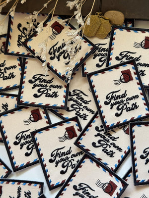 Stick On Travel Embroidered Patch  Find Your Path  Applique  Bag Deco  Red Travelers Notebook Love And Trip Planner Accessory 1749611828441.jpg