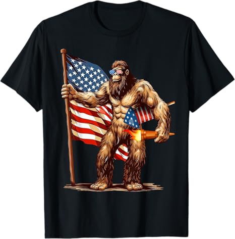 Bigfoot Fireworks 4th Of July Men Sasquatch American Us Flag T Shirt 1749627477677.jpg
