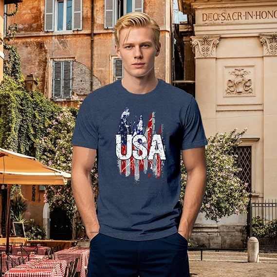 Mens Usa Shirt American Flag T Shirt 4th Of July Patriotic Short Sleeve Tee 1749628480101.jpg
