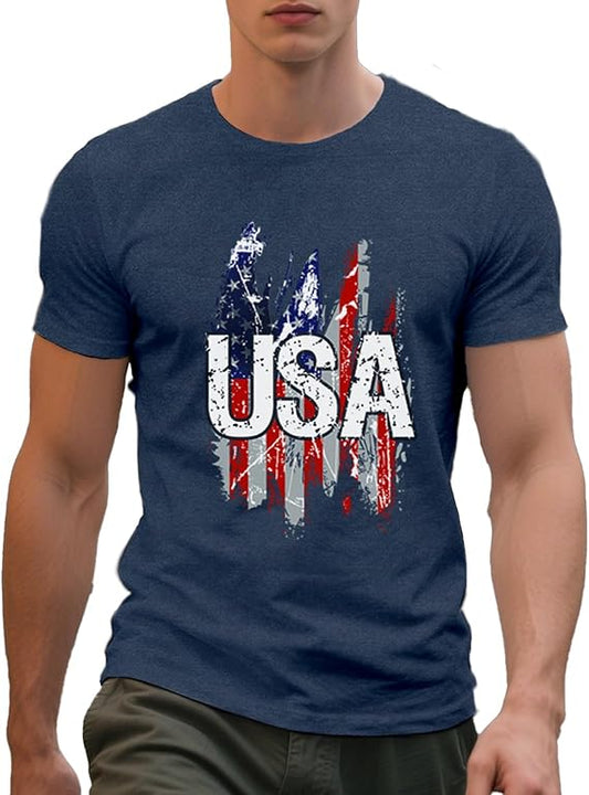 Mens Usa Shirt American Flag T Shirt 4th Of July Patriotic Short Sleeve Tee 1749628480150.jpg