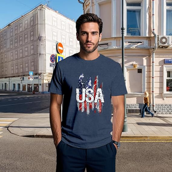 Mens Usa Shirt American Flag T Shirt 4th Of July Patriotic Short Sleeve Tee 1749628480153.jpg