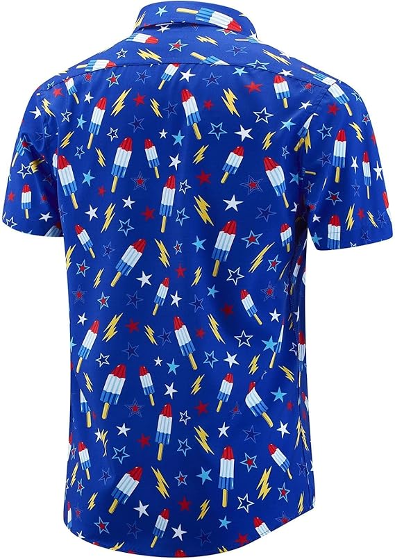 Mens Hawaiian Shirt Short Sleeves Printed Button Down Summer Beach Dress Shirts 1749630359438.jpg