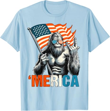 Bigfoot Merica Rock American Flag Patriotic 4th Of July T Shirt 1749633262102.jpg