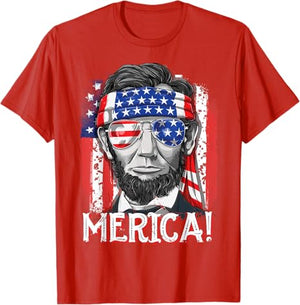 Lincoln 4th Of July Merica Abe Boys Men Women American Flag T Shirt 1749633558480.jpg