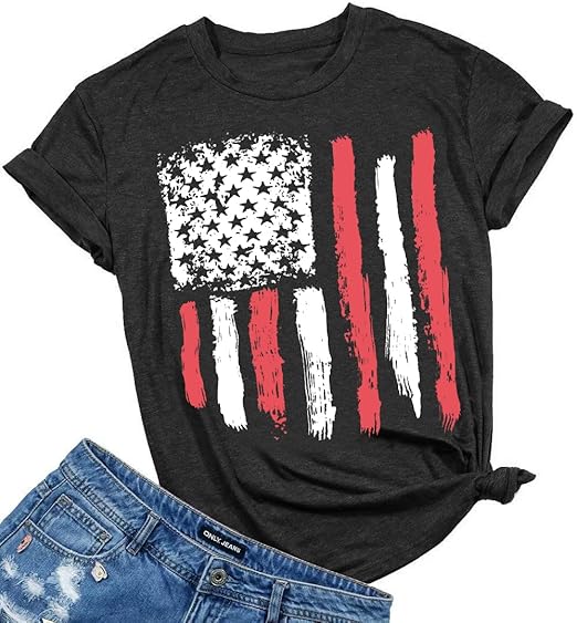 Patriotic Shirts For Women American Flag Shirt 4th Of July Tshirt Graphic Tees Casual Short Sleeve Tee Top 1749695469526.jpg