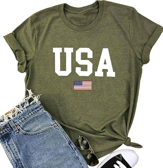Usa Flag Tee Shirt For Women 4th Of July Memorial Day Gift T Shirt Casual Short Sleeve American Proud T Shirt Tops 1749696008683.jpg