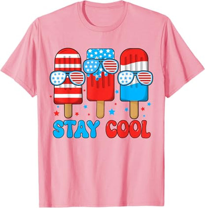 Stay Cool Popsicle 4th July Boys Men Patriotic American Flag T Shirt 1749699242316.jpg