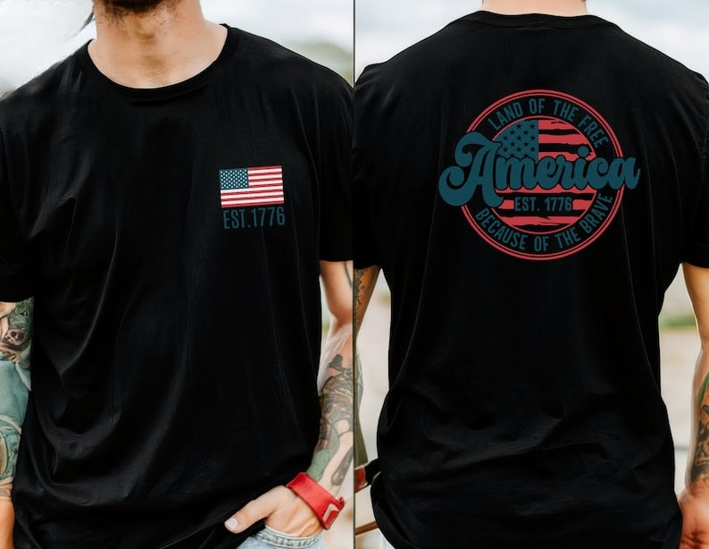 America Flag Shirt 4th Of July Shirt Retro Usa Graphic Tee Star American Graphic Tee Retro Usa Shirt Red White And Blue Amerikan Men 1750056843881.jpg