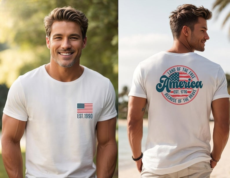 America Flag Shirt 4th Of July Shirt Retro Usa Graphic Tee Star American Graphic Tee Retro Usa Shirt Red White And Blue Amerikan Men 1750056843948.jpg