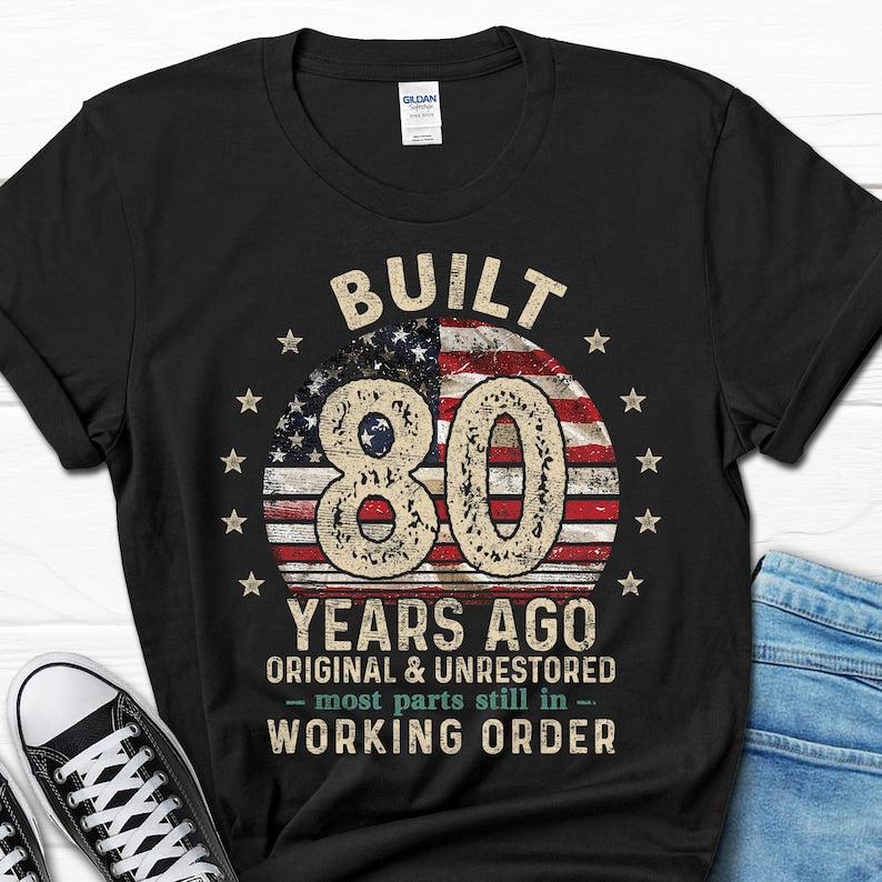 Built 80 Years Ago Shirt Vintage 1945 Shirt 80th Birthday Gift Turning 80 Gift Retro Classic T Shirt For Him Birthday Gift For Men 1750134541306.jpg