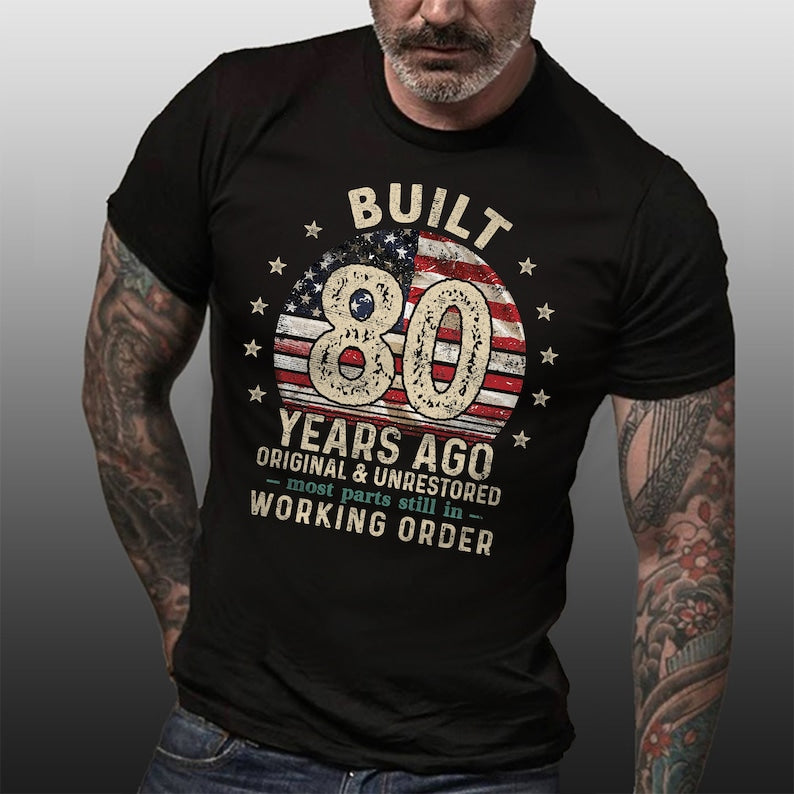 Built 80 Years Ago Shirt Vintage 1945 Shirt 80th Birthday Gift Turning 80 Gift Retro Classic T Shirt For Him Birthday Gift For Men 1750134541403.jpg