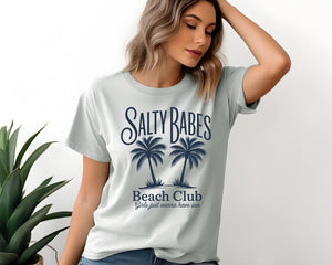 Salty Babes Beach Club Shirt Girls Just Wanna Have Sun Tee Retro Palm Tree Summer Shirt Beach Girl Graphic Tee Coastal Vibes T Shirt 1750236025645.jpg