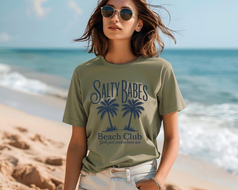 Salty Babes Beach Club Shirt Girls Just Wanna Have Sun Tee Retro Palm Tree Summer Shirt Beach Girl Graphic Tee Coastal Vibes T Shirt 1750236025691.jpg