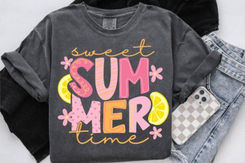 Sweet Summer Time T Shirt Cute Lemon Summer Shirt Preppy Floral T Shirt Colorful Girly Summertime Shirt Sunshine Beach 1750299438951.jpg