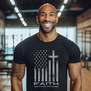 Faith Over Fear Cool Christian Flag Cross For Men Shirt Christian Shirt Christian Shirts For Men Mens Christian Gifts Christian Gifts 1750300565959.jpg
