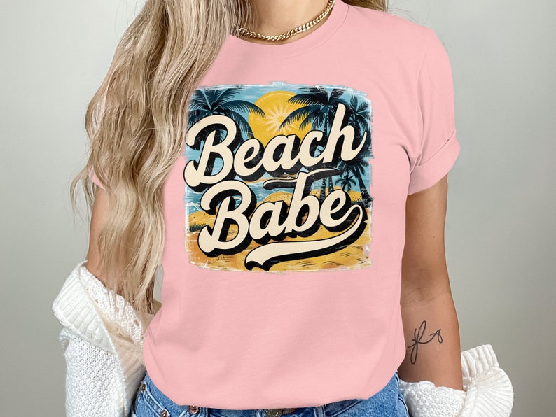 Beach Babe Shirt Beach Shirt For Women Summer Shirt Vacay Mode Tropical Shirt Summer Beachwear Vintage Shirt Trendy Beach Shirts 1750302178069.jpg