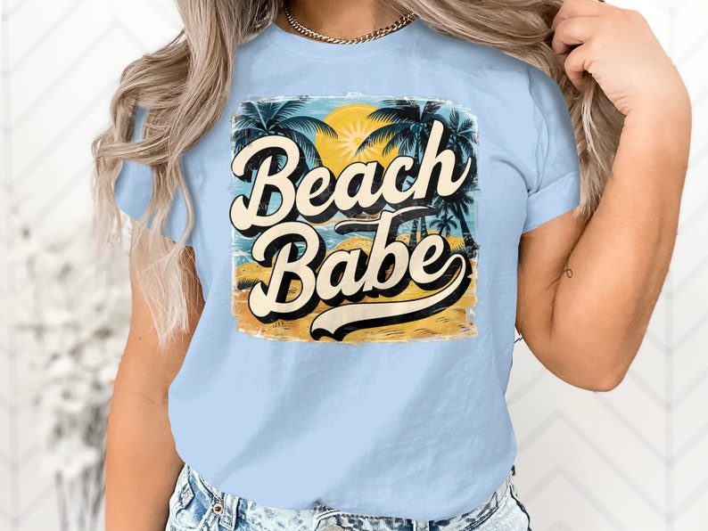 Beach Babe Shirt Beach Shirt For Women Summer Shirt Vacay Mode Tropical Shirt Summer Beachwear Vintage Shirt Trendy Beach Shirts 1750302178519.jpg