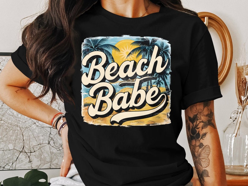 Beach Babe Shirt Beach Shirt For Women Summer Shirt Vacay Mode Tropical Shirt Summer Beachwear Vintage Shirt Trendy Beach Shirts 1750302178543.jpg