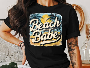Beach Babe Shirt Beach Shirt For Women Summer Shirt Vacay Mode Tropical Shirt Summer Beachwear Vintage Shirt Trendy Beach Shirts 1750302178543.jpg