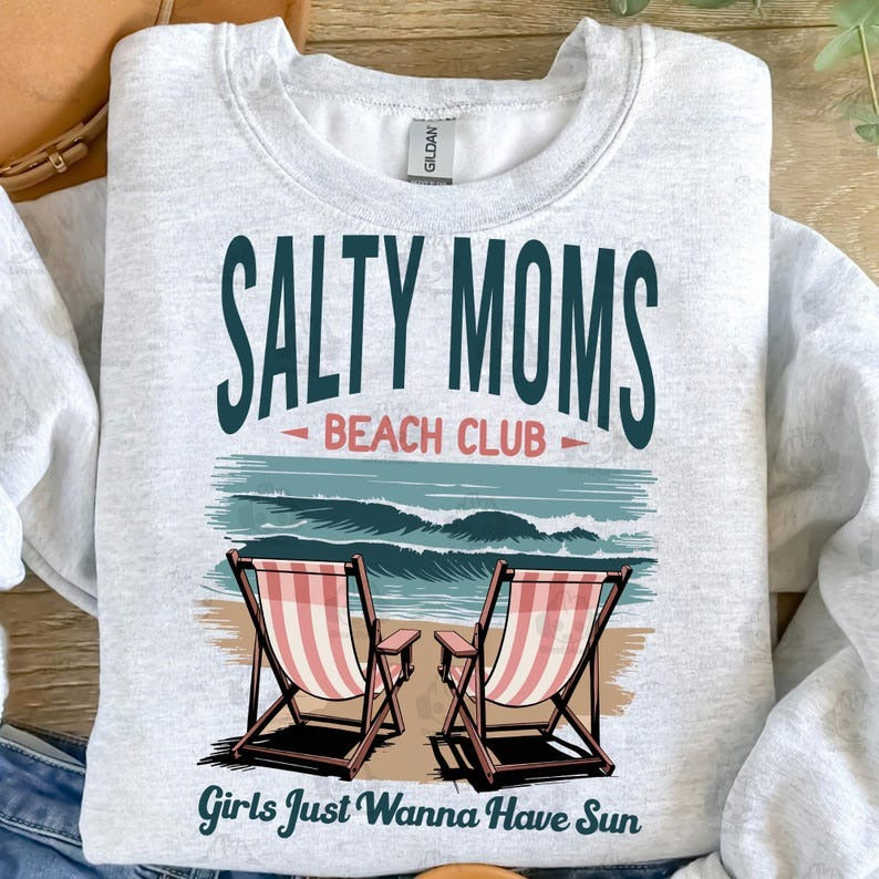 Retro Salty Moms Beach Club T Shirt Trendy Summer Vibes T Shirt Aesthetic Beach Shirt Retro Beach Girl T Shirt Funny Sarcastic Mama T Shirt 1750303451473.jpg