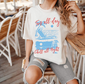 Tan All Day Chill All Night Shirt Summer Beach Tshirt Lake Shirt 1750306344551.jpg