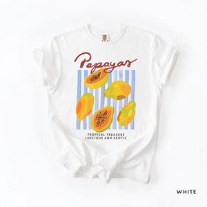 Papaya Shirt Womens Graphic Tees With Fruit Design Tropical Summer Fruit Shirt Coastal Aesthetic Tee Coconut Girl Trendy Top 1750308165578.jpg
