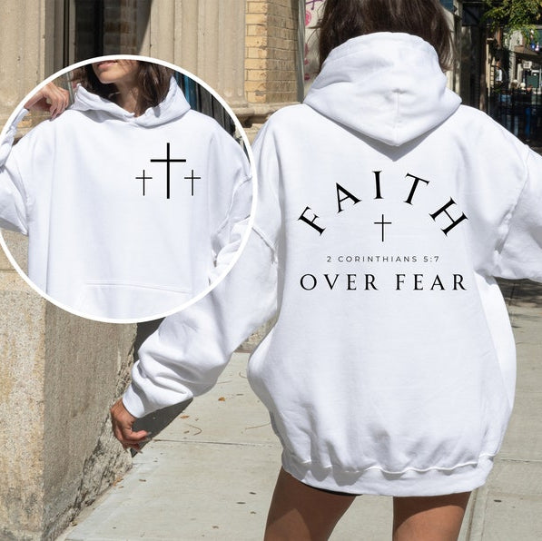 Faith Over Fear Verse 2 Printed Shirt  Christian  Aesthetic Bible Verse Shirt Motivational Shirt 1750318317776.jpg