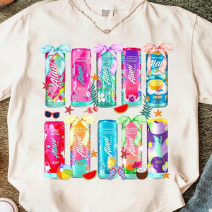 Coquette Bow Summer Drink T Shirt Juice Shirt Funny Trendy T Shirt Energy Drink Shirt Coquette Bow Shirt Summer Vibes Shirt Hot Summer T Shirt 1750318538946.jpg