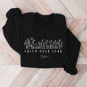 Faith Over Fear Sweatshirt Psalm 34 Christian Sweatshirt Minimal Christian Shirt Bible Verse Shirt Religious Sweater Faith Sweatshirt 1750321221745.jpg