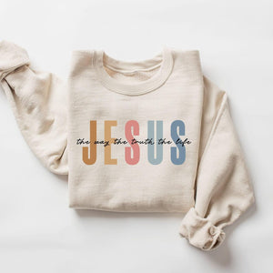 Jesus The Way The Truth The Life Sweatshirt Womens Religious Sweatshirt Faith Sweatshirt Christian Sweatshirt Bible Verse Jesus Lover 1750327247477.jpg