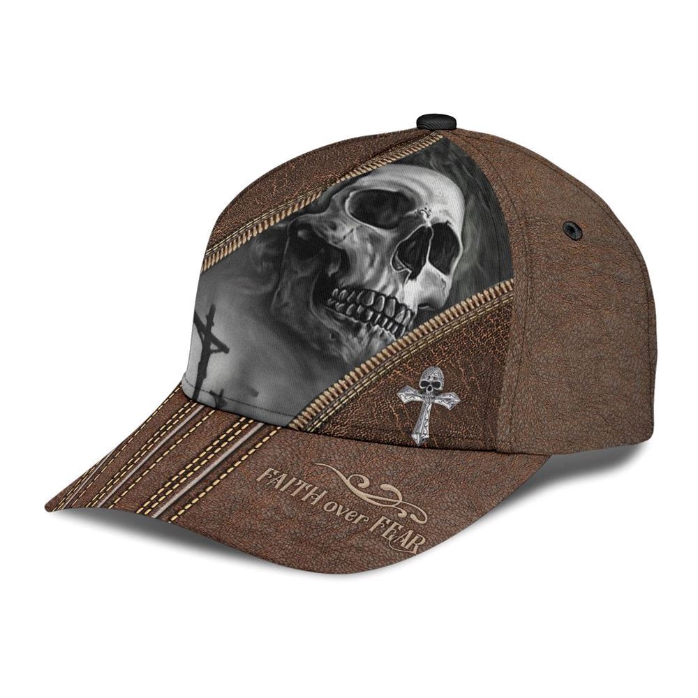 Skull Faith Over Fear Classic All Over Print Baseball Cap God Cap Gift Ideas For Male 1750385523588.jpg