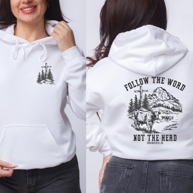 Follow The Word Not The Herd Shirt Isaiah 811 13 Bible Verse Sweatshirt Cattles Hoodie Western Cow Jesus T Shirt Faith Christian Gift 1750405102031.jpg