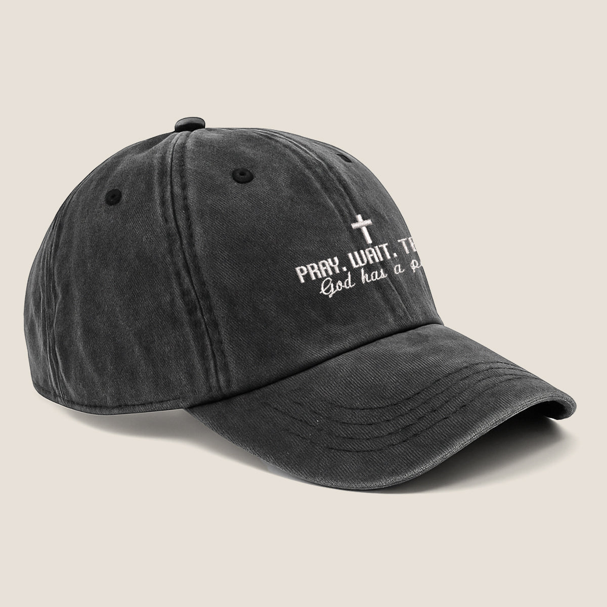 Pray Wait Trust Embroidered Cap 1750405847562.jpg