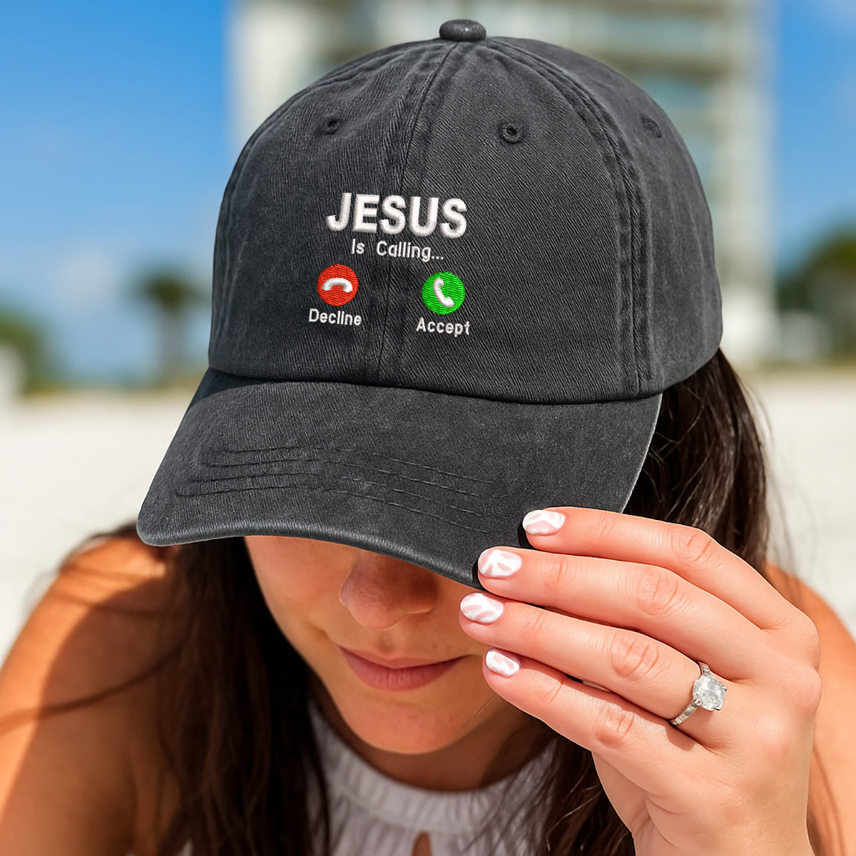 Jesus Is Calling Embroidered Cap 1750406337893.jpg