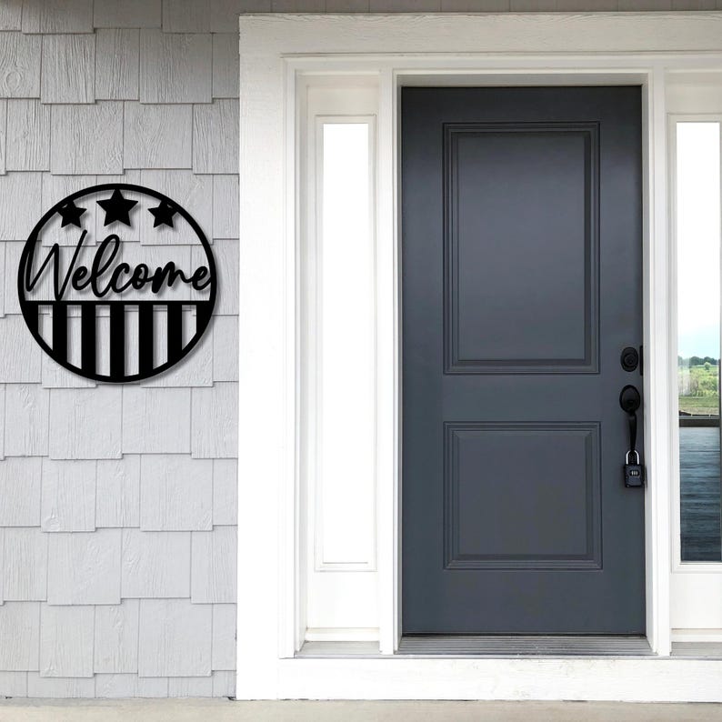 Welcome Sign Metal Wall Art Porch Sign Metal House Plaque Address Sign Colorful Outdoor 1750470766356.jpg
