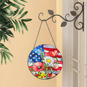 American Flag Floral Stained Glass Suncatcher Patriotic Wildflower Usa Suncatcher Boho 4th Of July Hangging Decor 1750470887795.jpg