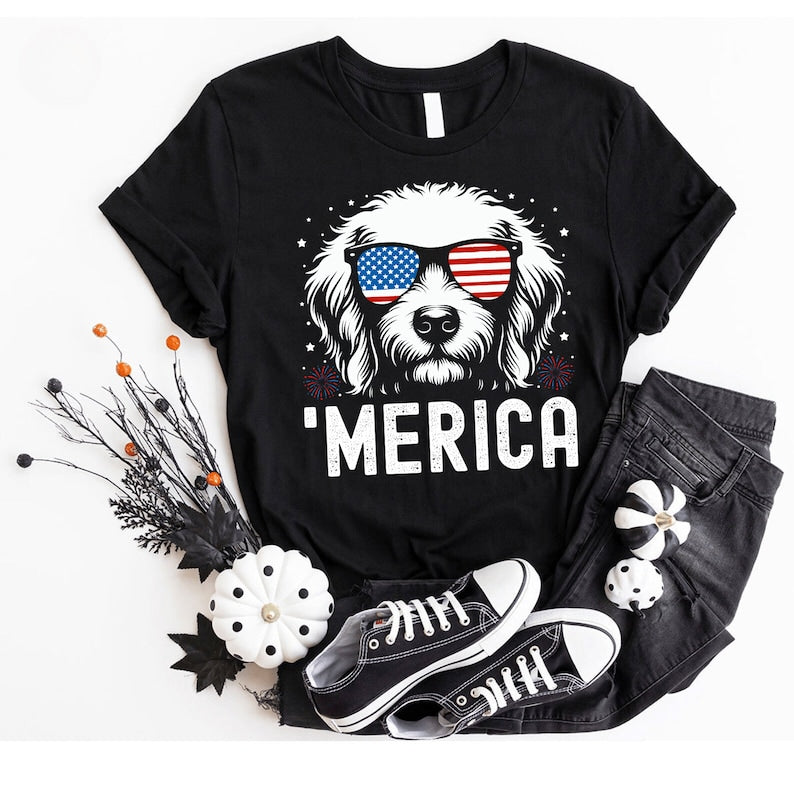 Goldendoodle Merica Shirt  4th Of July Doodle Tee  Patriotic Goldendoodle Shirt  Usa Dog Lover Gift  Doodle Dog Shirt  Doodle Mom Gift 1750649738976.jpg