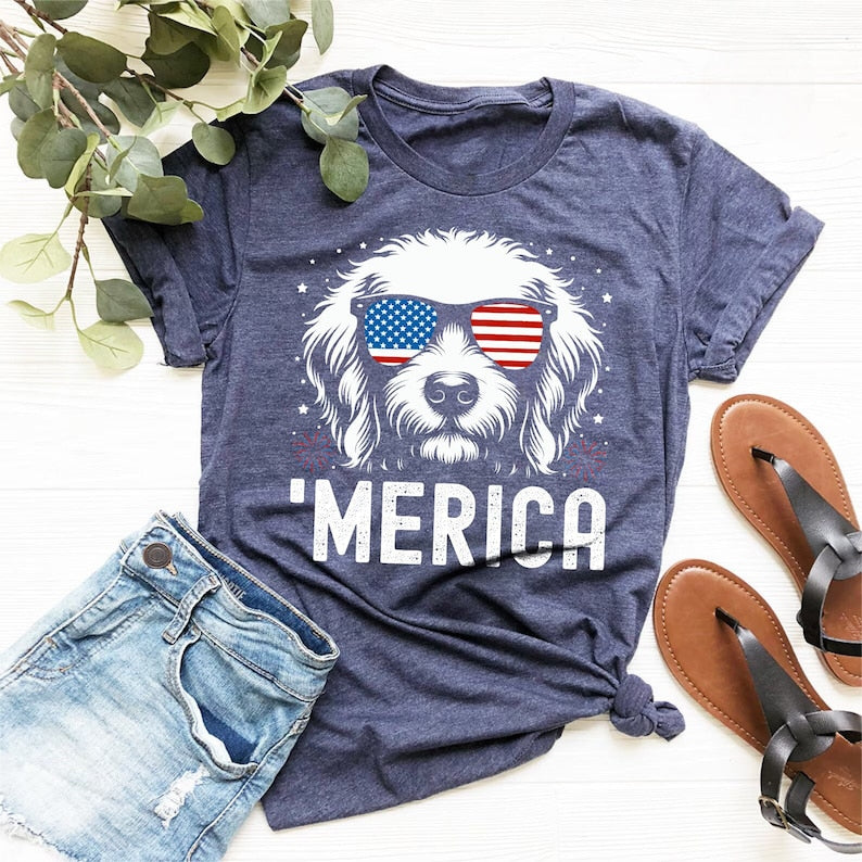 Goldendoodle Merica Shirt  4th Of July Doodle Tee  Patriotic Goldendoodle Shirt  Usa Dog Lover Gift  Doodle Dog Shirt  Doodle Mom Gift 1750649739039.jpg