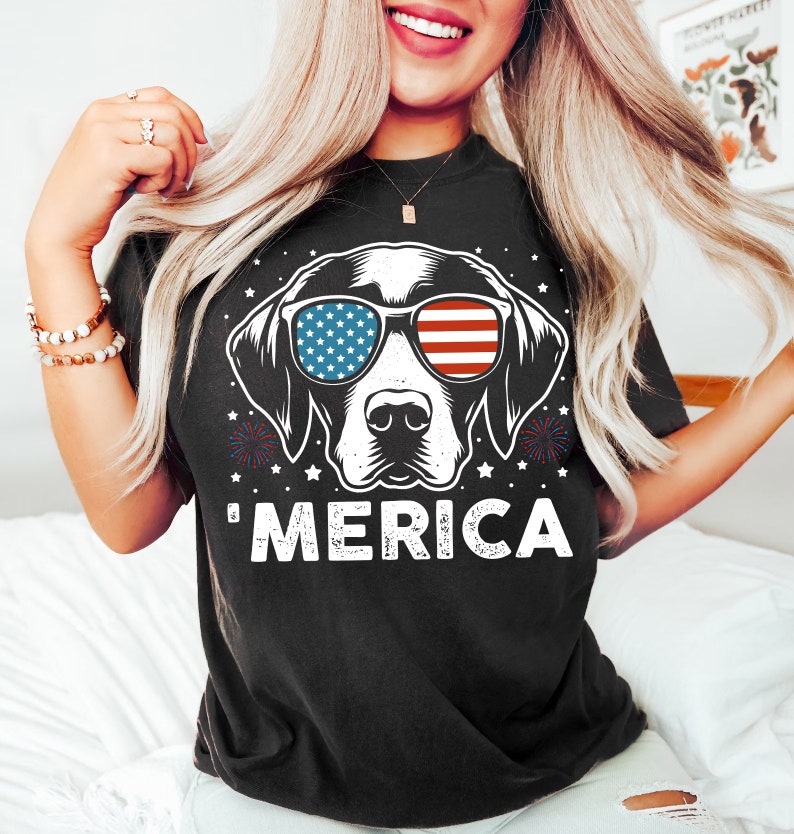 German Shorthaired Pointer Merica Shirt  4th Of July Gsp Tee  Patriotic Gsp Shirt  Usa Dog Lover Gift  Gsp Mom Gift 1750651916087.jpg
